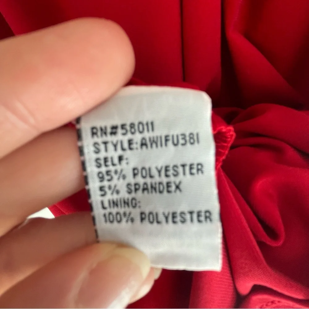 Sangria One Shoulder Red Cocktail Dress Size Small
